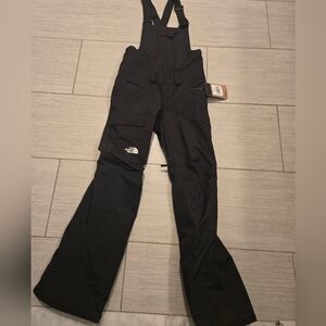 The North Face Black Insulated Snow Bibs with Adjustable Straps Nwt XS